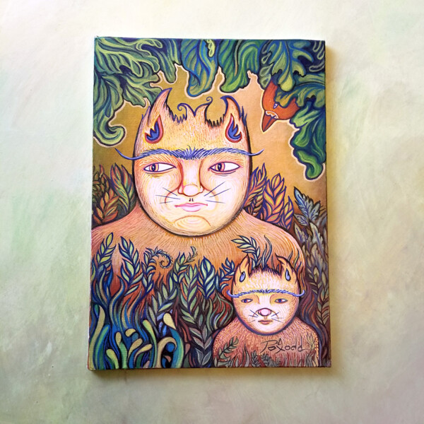 Unibrow Cats - Watercolor and Gouache Painting Unibrow Cats - by Poxodd